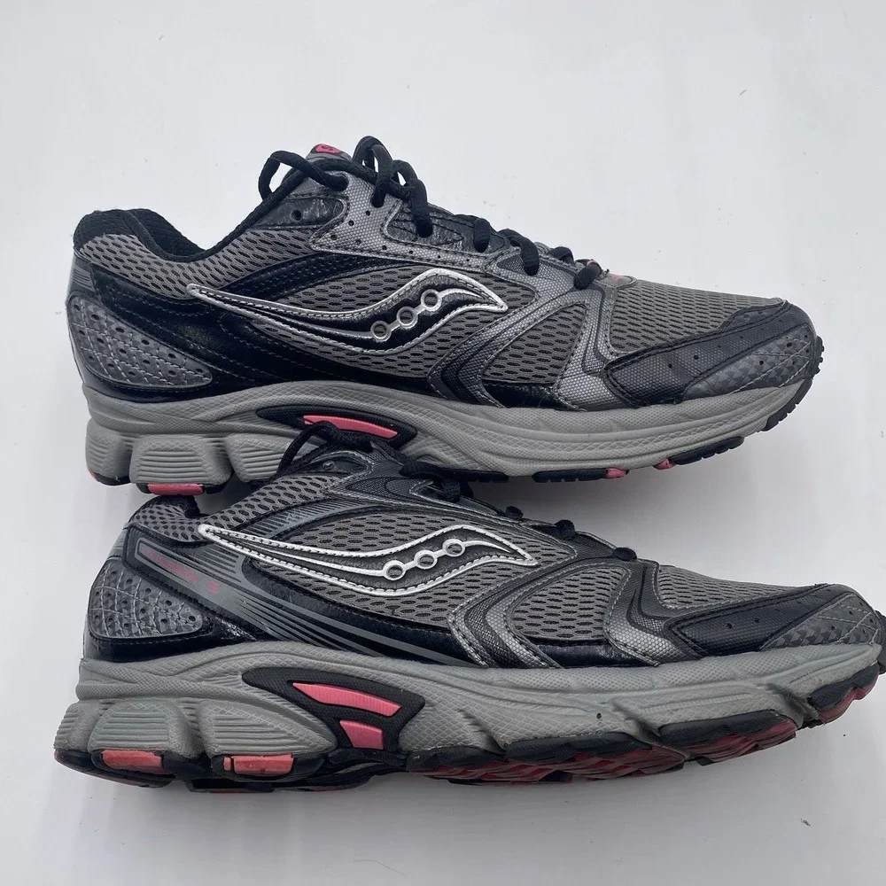Saucony Grid Cohesion 5 Women's Running Shoes Size 11 Gray Pink 15119-2‎ Cleaned